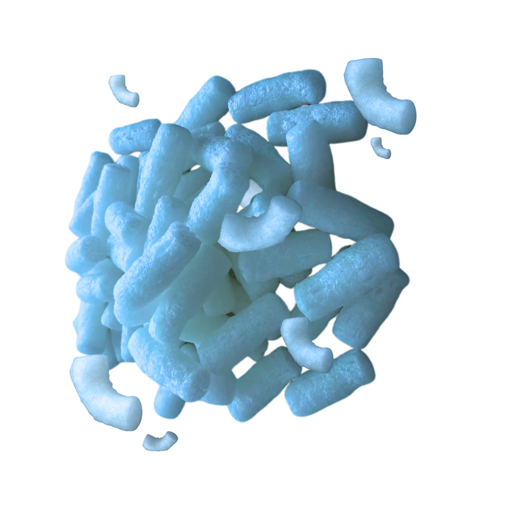 Blue Packing Peanuts