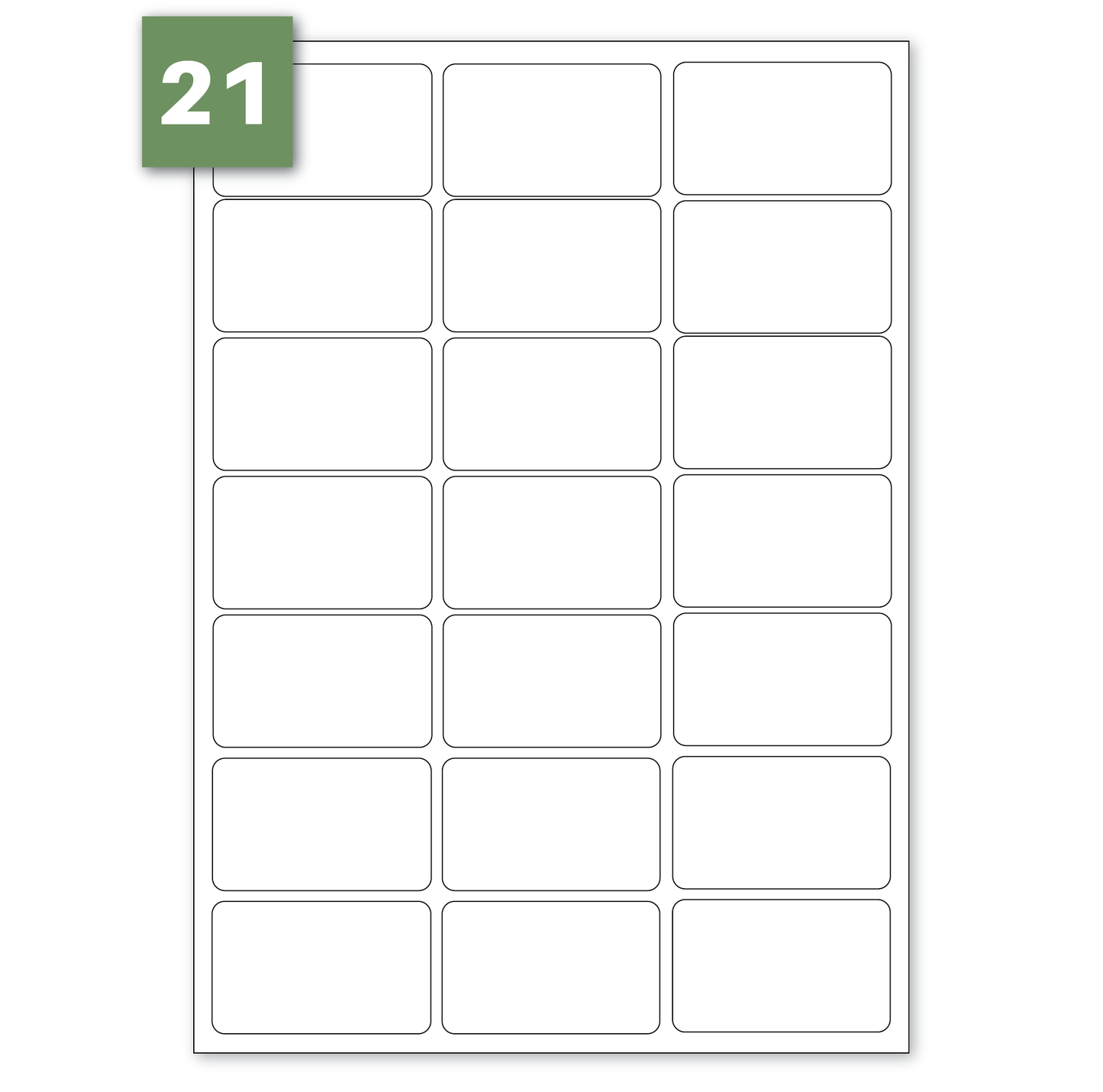 21 Per Sheet Address Label | SR Mailing Packaging