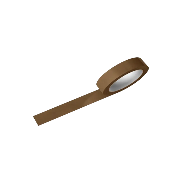 Roll of 24mm kraft tape on a white background