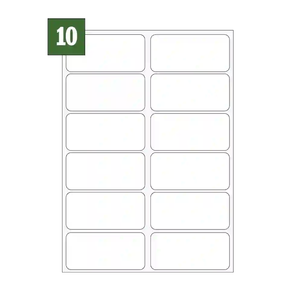 White 1 Sheet Label for shipping