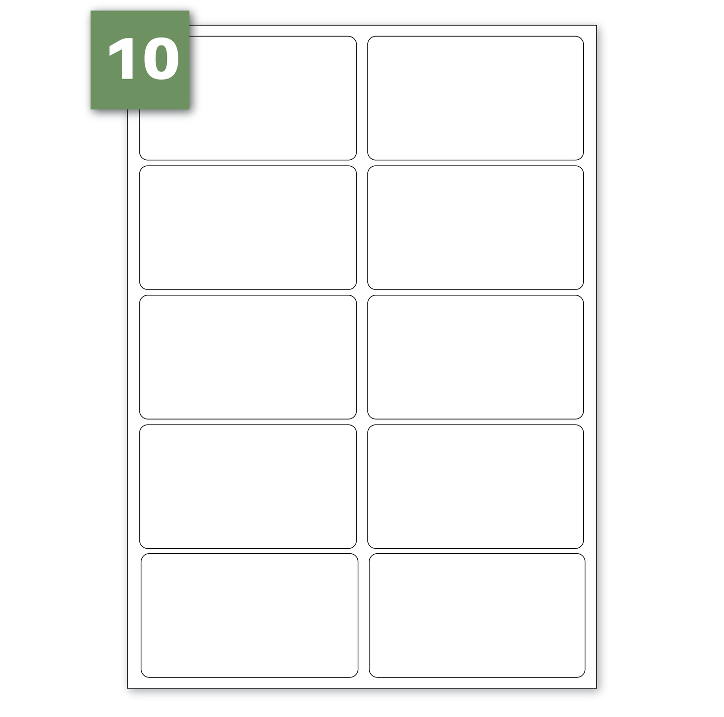  10 Per Sheet Address Label | SR Mailing Packaging