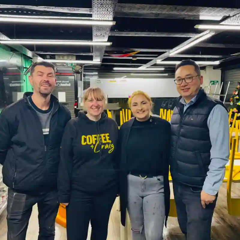 3 SR Mailing workers with Coffee 4 Craig helping feed the homeless