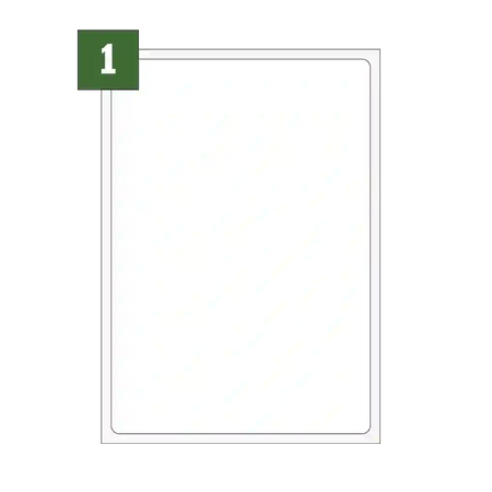 White 1 Sheet Label for shipping