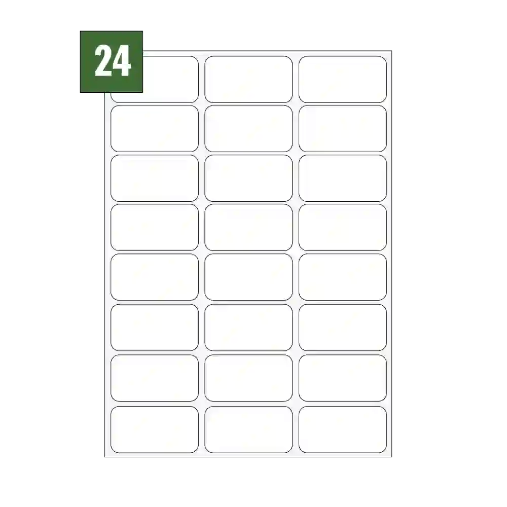 White 24 Sheet Label for shipping