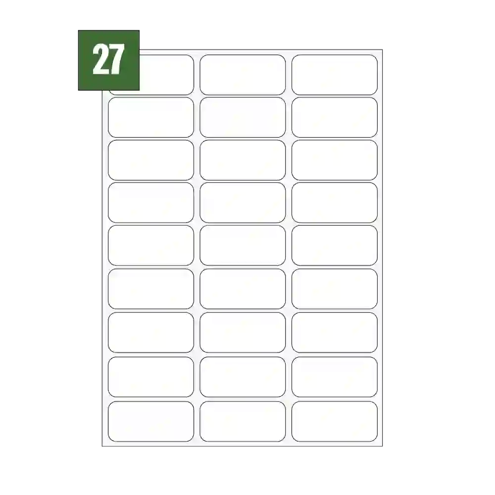 White 27 Sheet Label for shipping