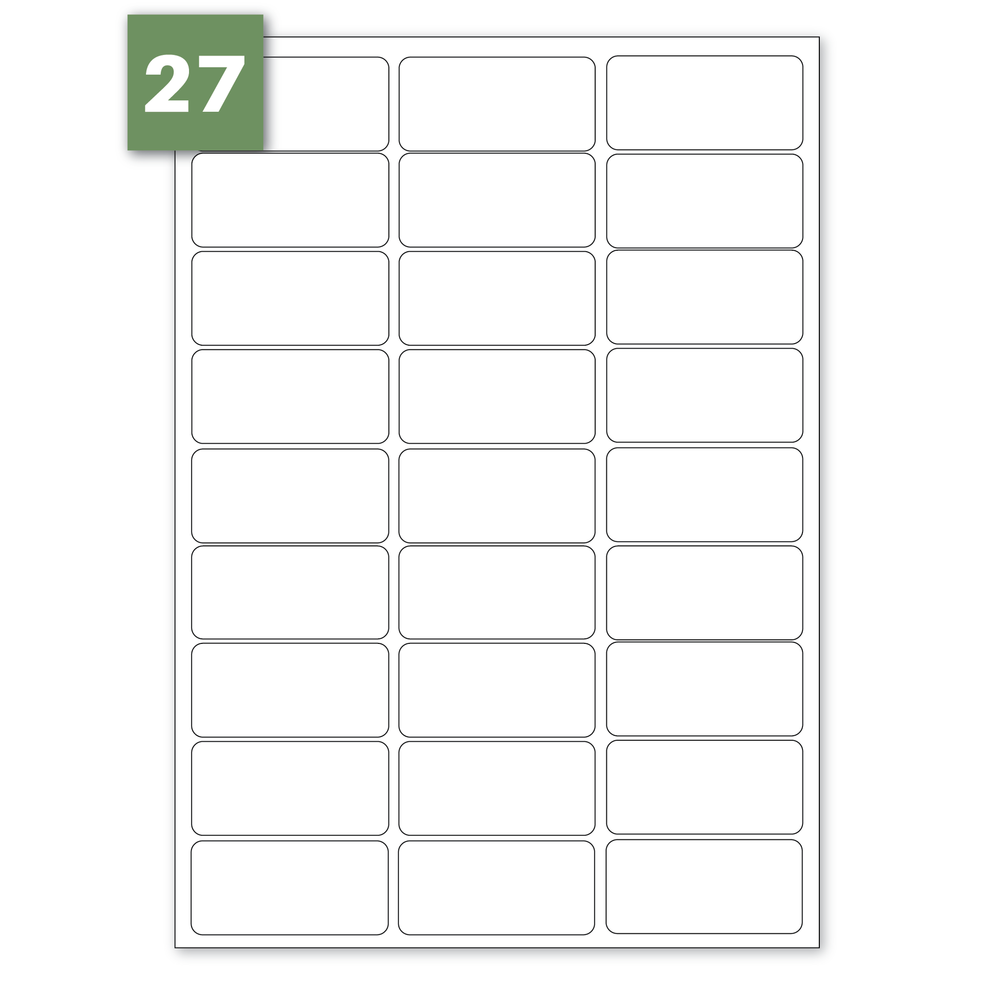  27 Per Sheet Address Label | SR Mailing Packaging