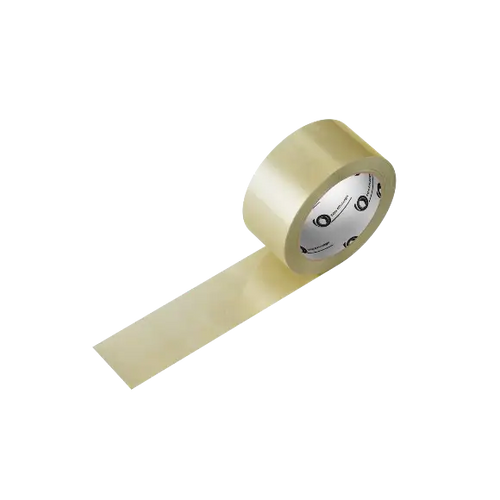 Roll of 48mm Clear Tape on white background