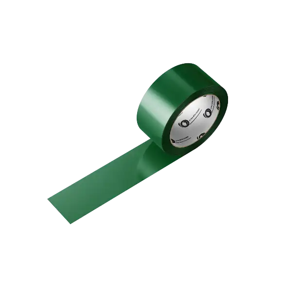Roll of 48mm Green Tape on white background
