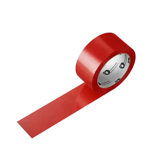 Roll of 48mm Red Tape on white background