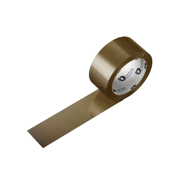 Roll of 48mm Brown Tape on white background