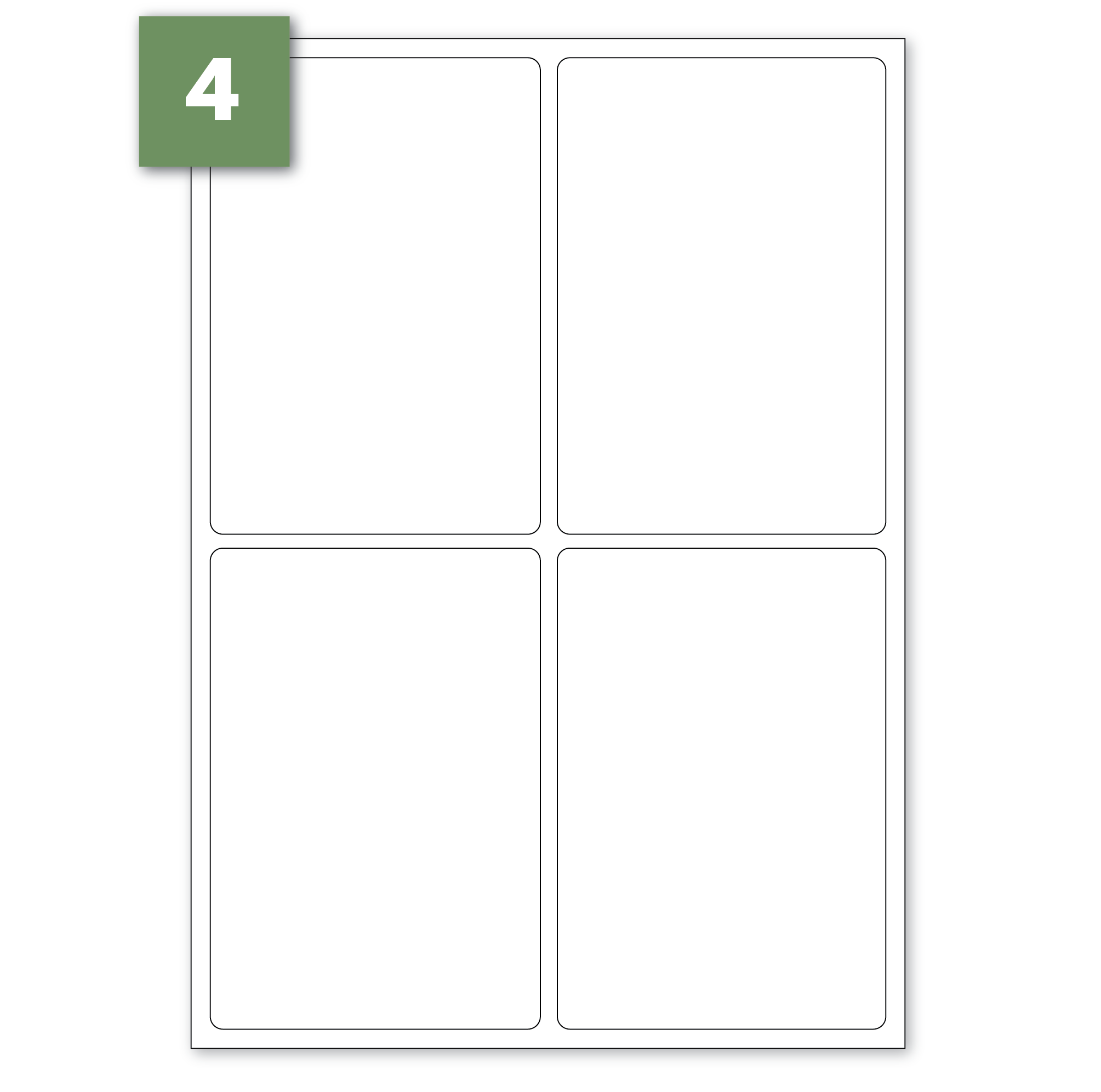 4 Per Sheet Address Label | SR Mailing Packaging