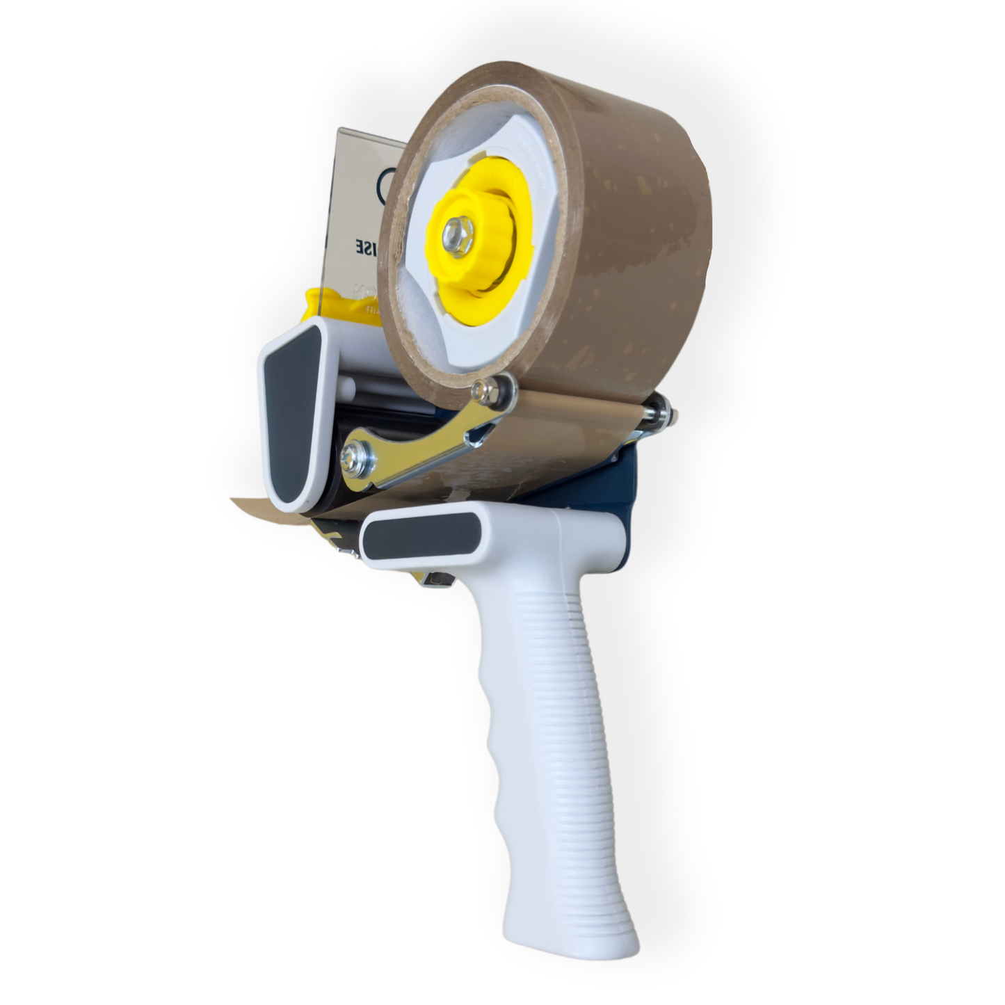 Low noise tape dispenser side view