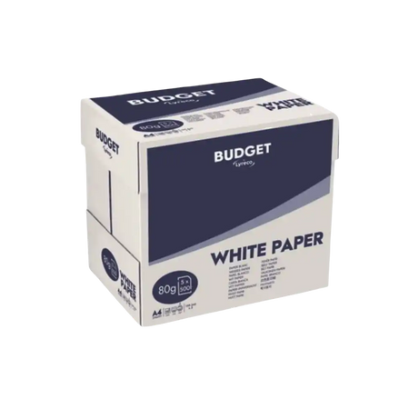 Box of Budget white paper on a white background