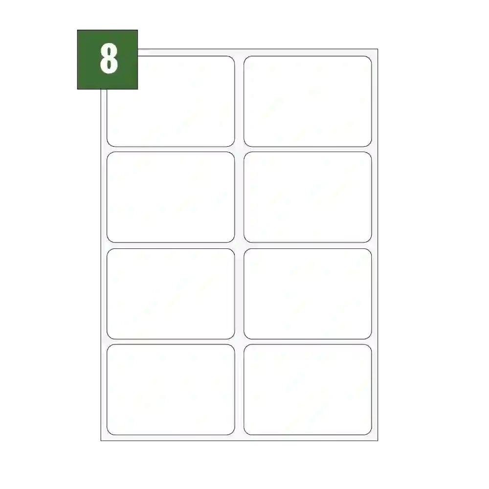 White 8 Sheet Label for shipping