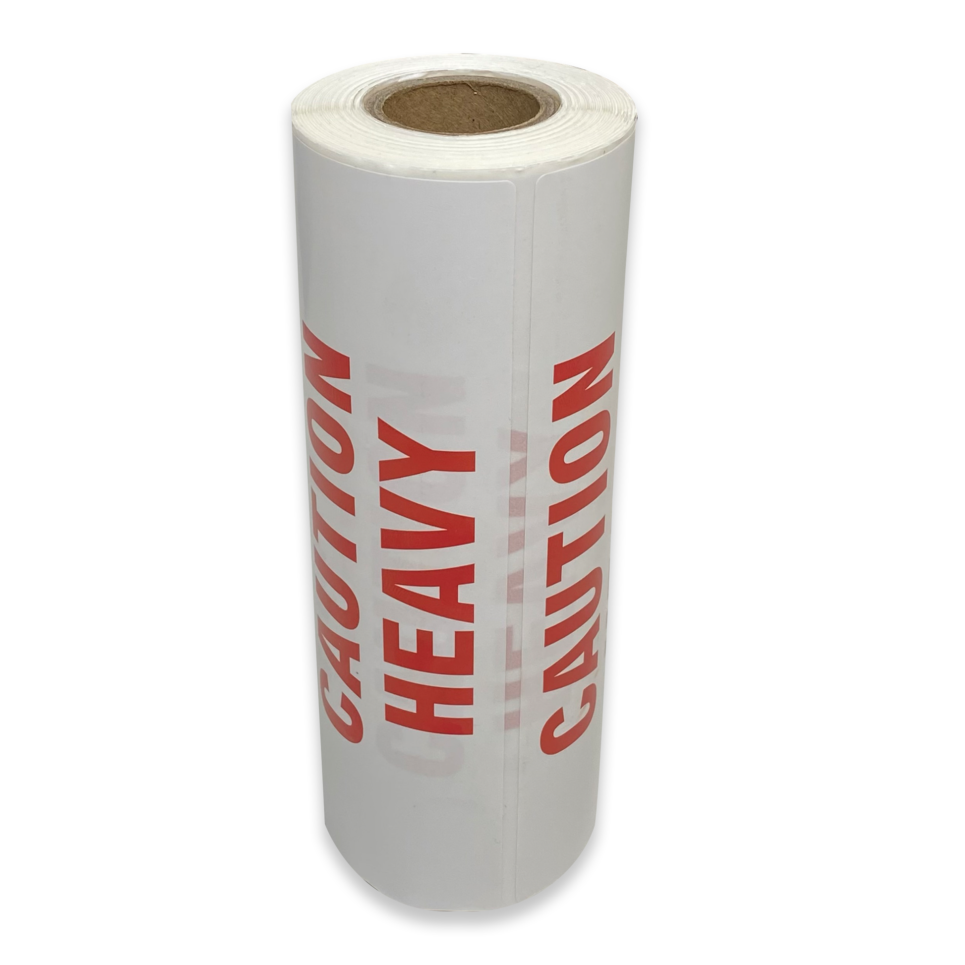 CAUTION heavy red label