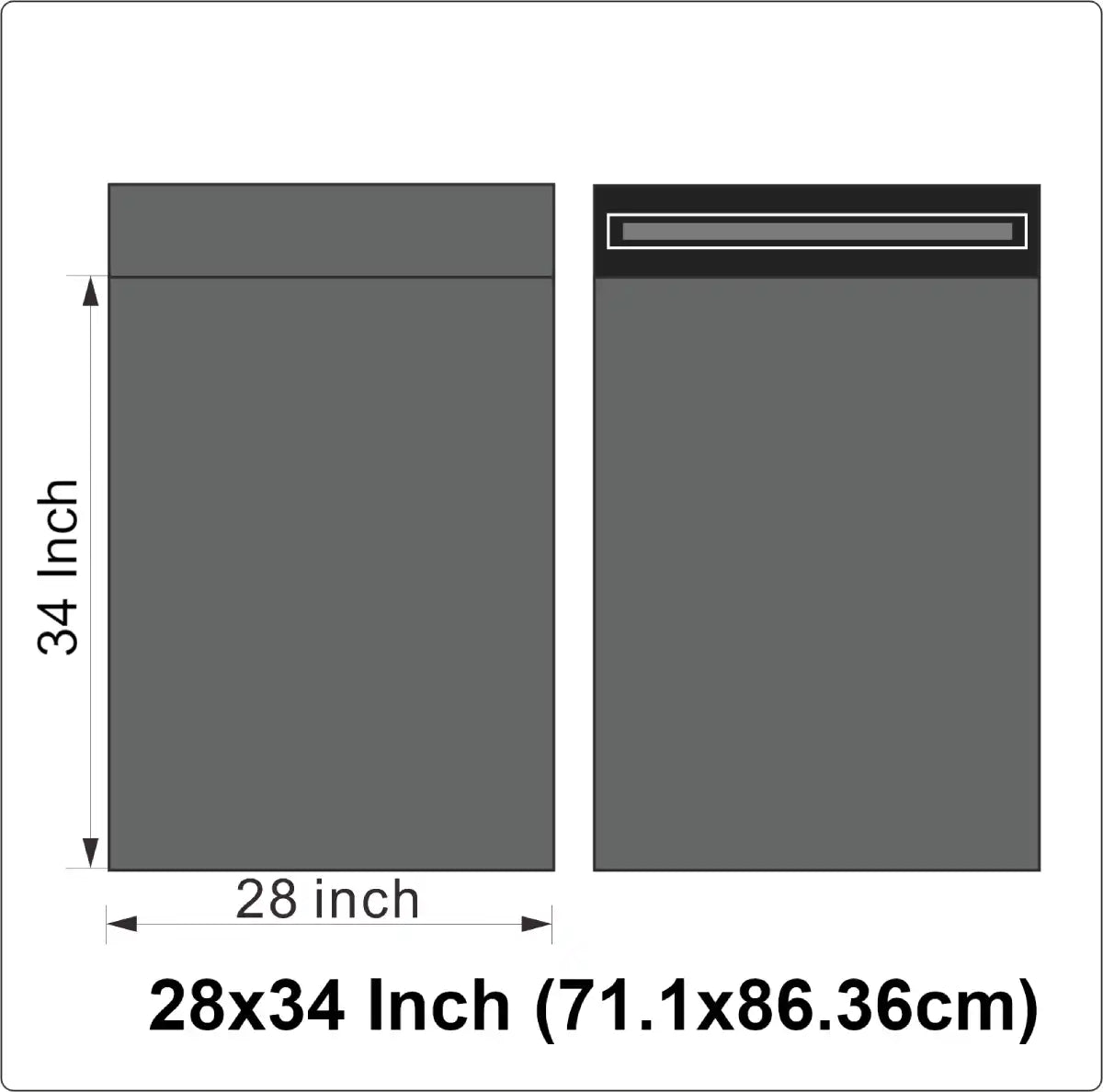 Design of SR Mailing's recycled grey mailing bag 28 x 34