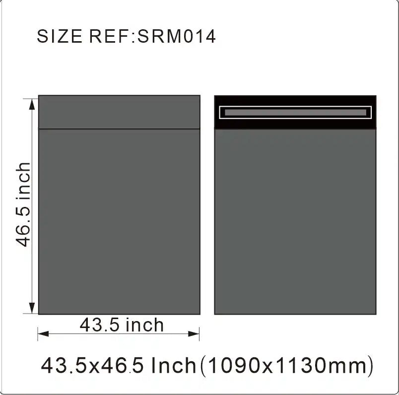 Design of SR Mailing's recycled grey mailing bag 43.5 x 46.5