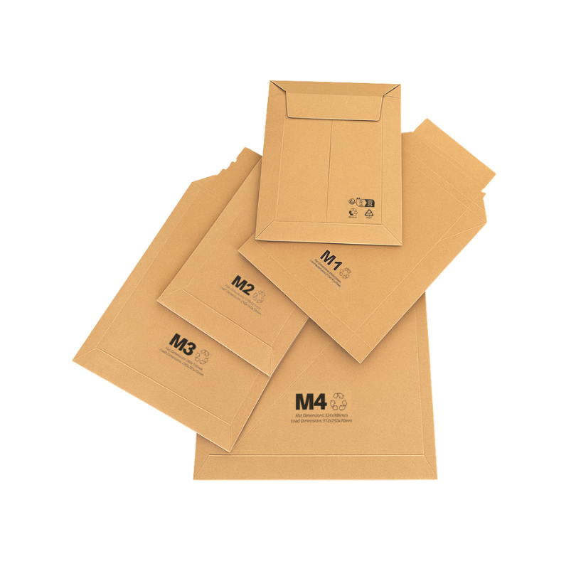 Collection of SR eco-friendly M envelopes mailers in different sizes