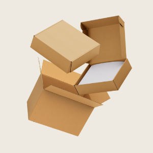 Collection of SR sustainable cardboard boxes in different sizes
