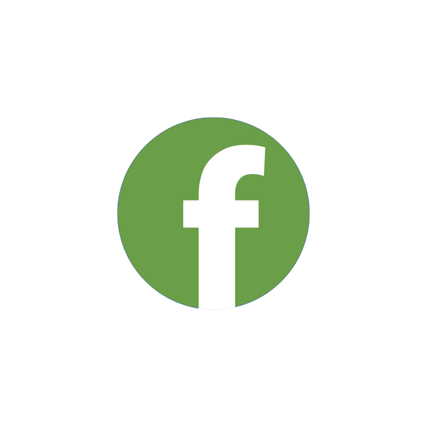 facebook logo in green