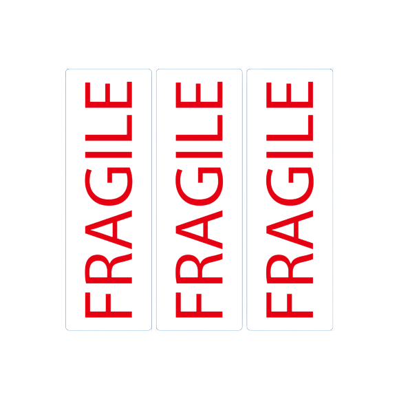 SR fragile warning label image