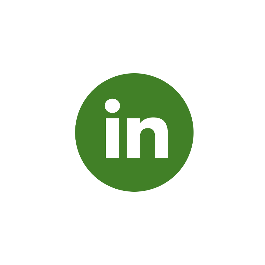 linkedin logo in green