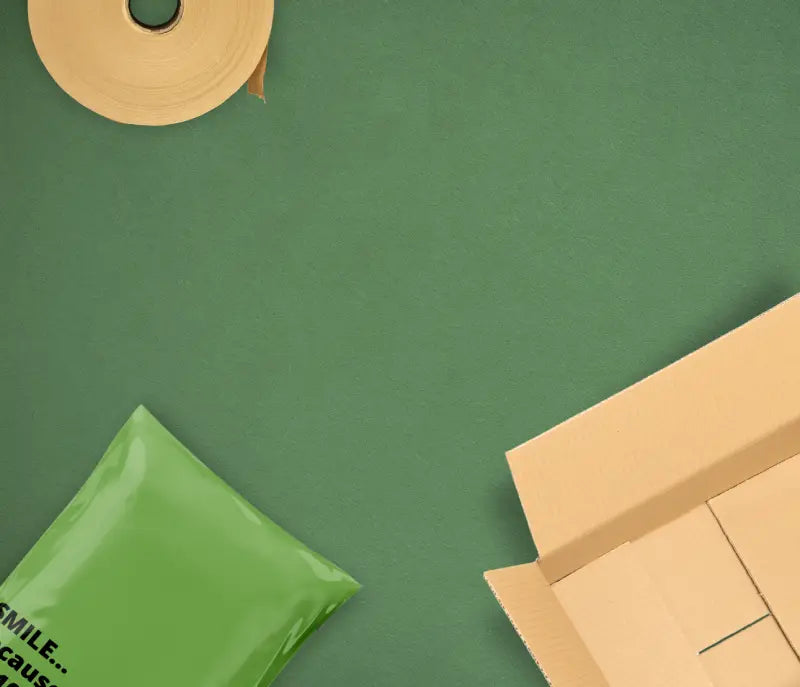 design for SR mobile_header with box, tape, and bag