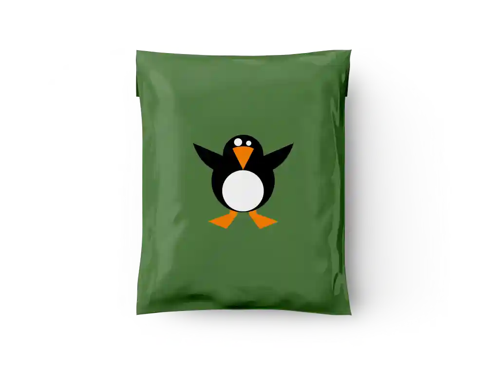 penguin printed bag for SR bespoke mailing bags