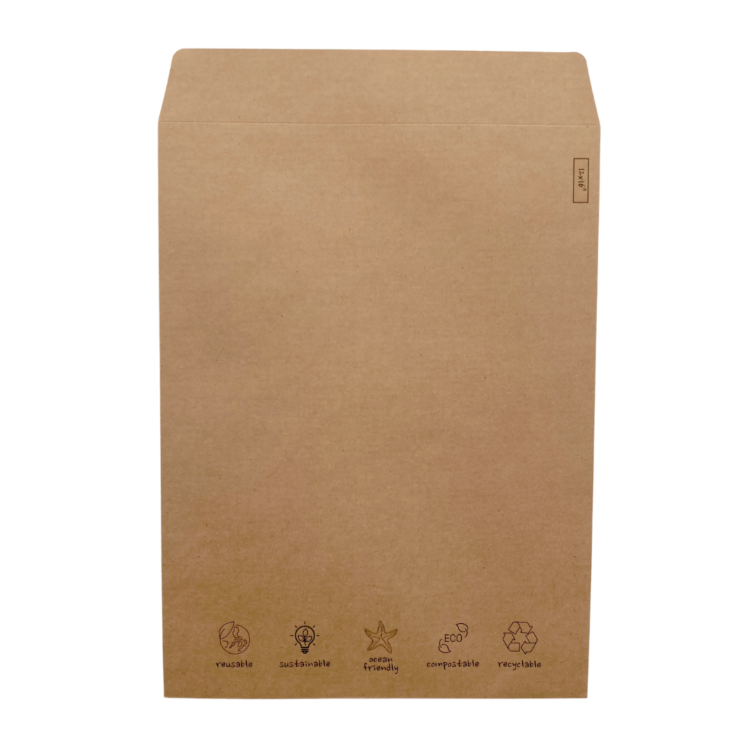 Kraft Paper Mail Bag (side gusset) 12"x16"