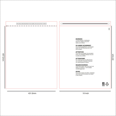18 x 22 Resealable Clear mailing bag design