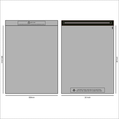 Design of Grey recycled Mail Bag 20 x 26 inches for packaging products