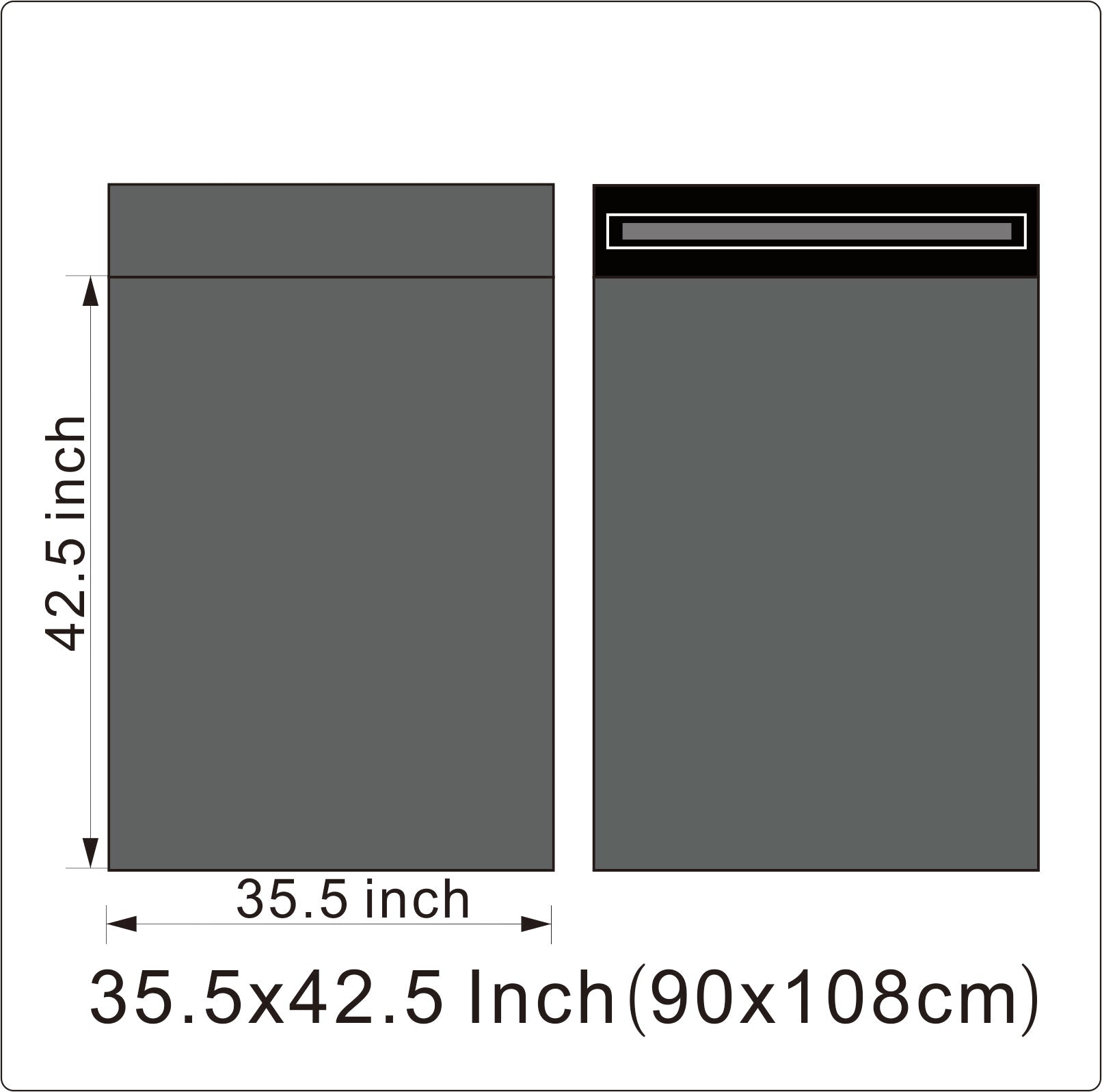 Design of Grey recycled Mail Bag 35.5 x 42.5 inches for packaging products