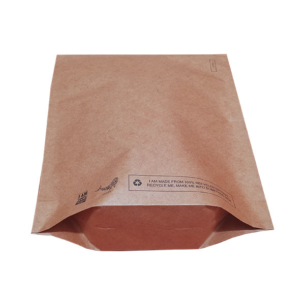 Lower Angle of 17 x 22 Kraft paper mailing bag with bottom gusset