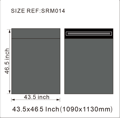 Design of Grey recycled Mail Bag 43.5 x 46.5 inches for packaging products