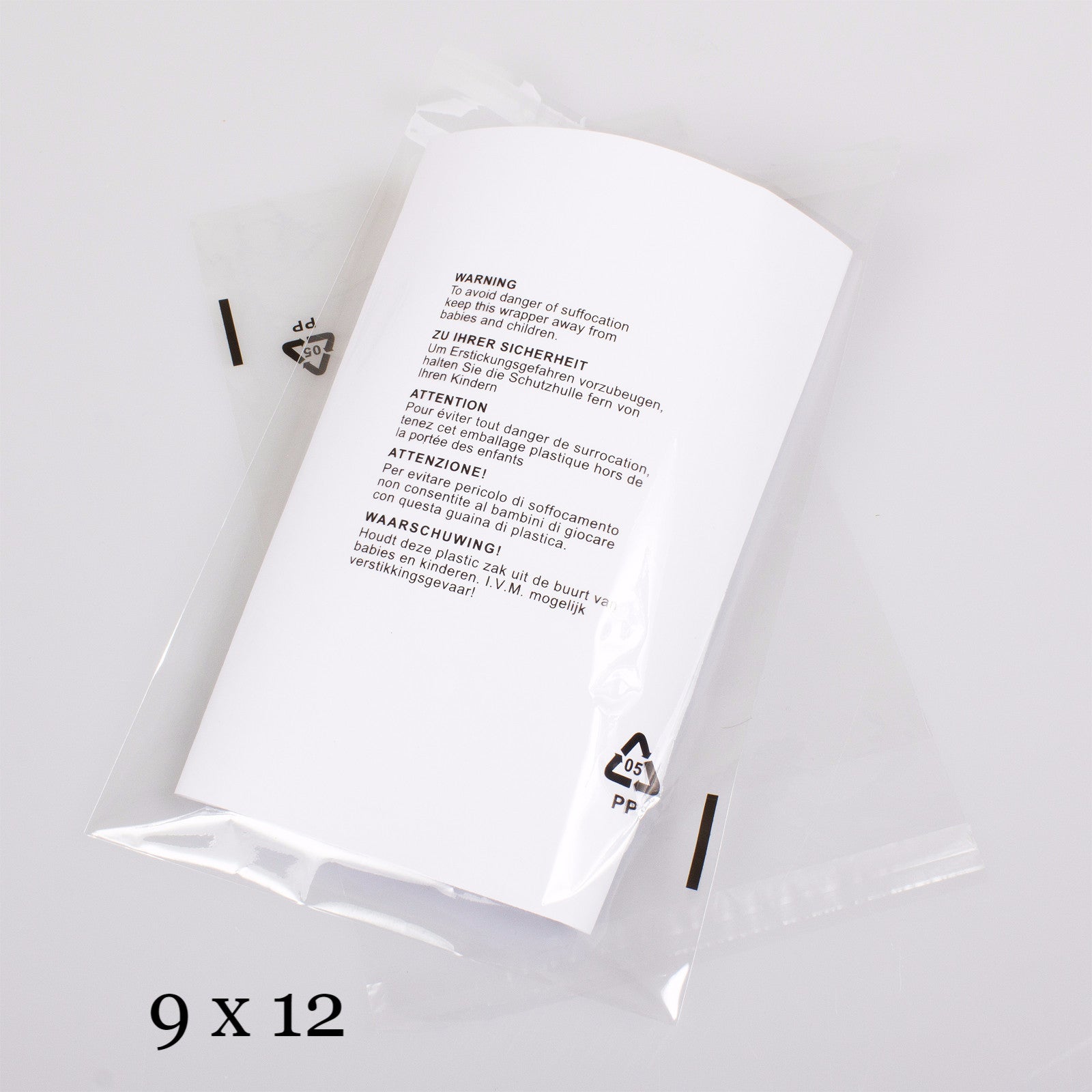 Resealable 9 x 12 Clear Garment Bag for recycling