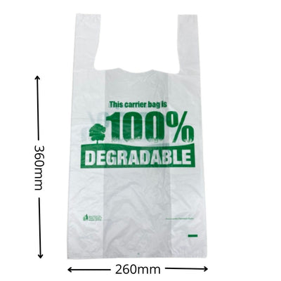 100% Degradable Carrier Bags (10x14 inch/260x360mm)
