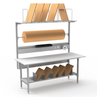 Packing table with package cutter | SR Mailing | Sustainable eCommerce Packaging