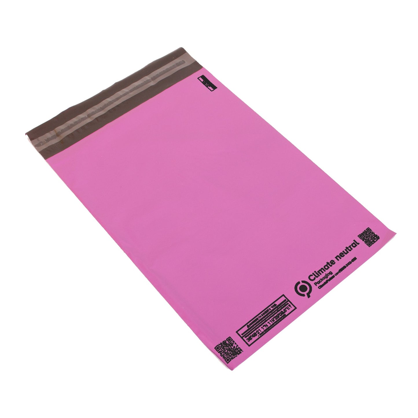 Full-back image of 12 x 16 pink sustainable Mailing Bag